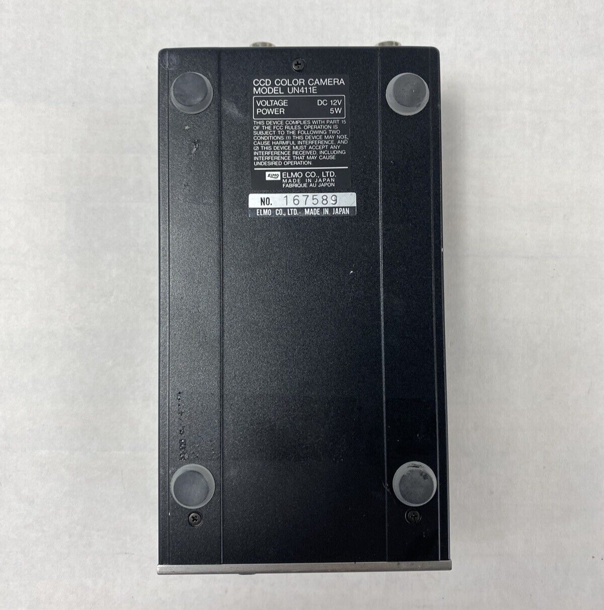 Elmo UN411E CCD Color Camera Untested No AC Adapter