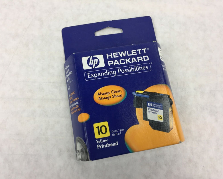 Genuine HP 10 Printhead Yellow C4803A  Warranty End Date May 2002 Factory Sealed
