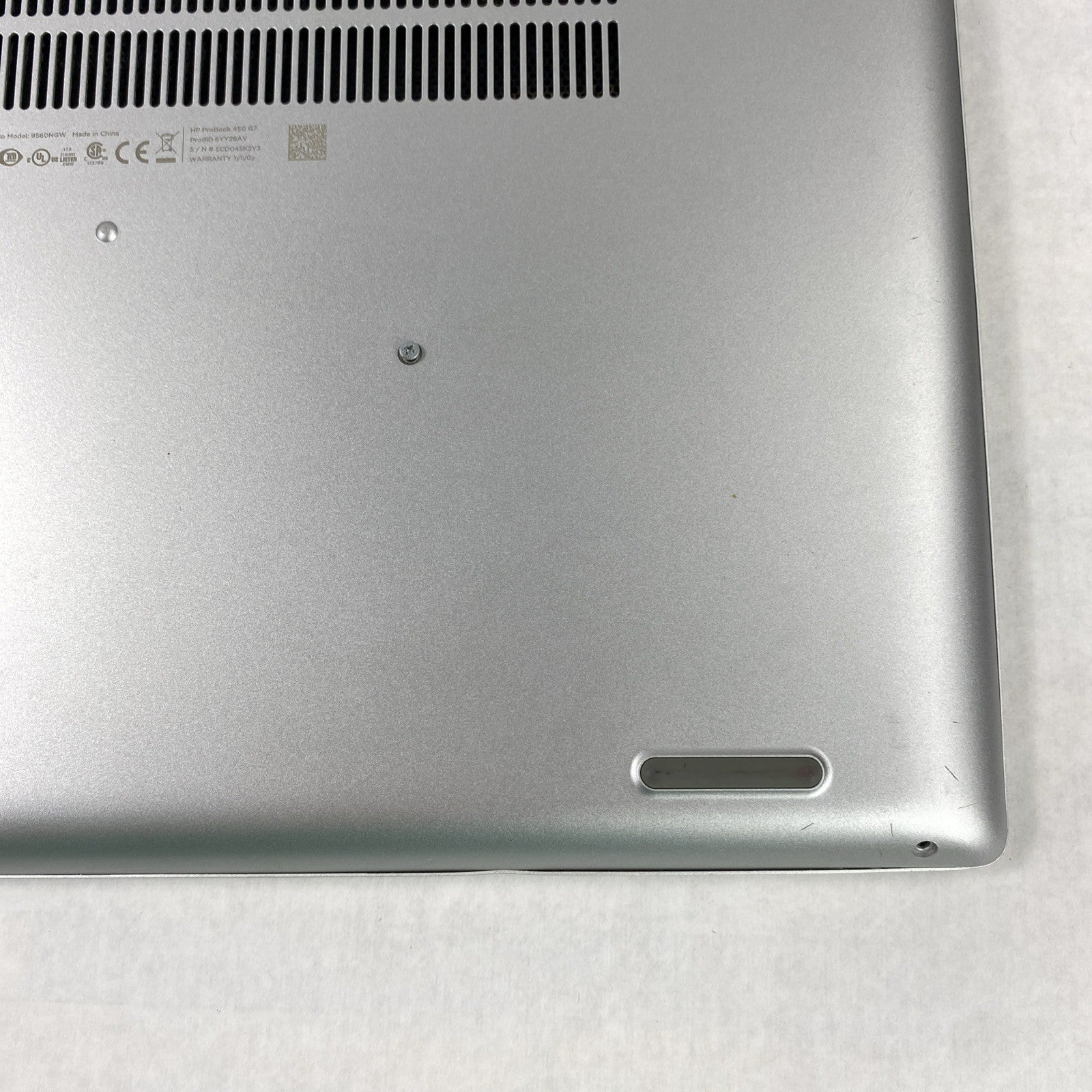 HP ProBook 450 G7 Intel Core i5-10210U 1.60 GHz 8GB RAM 15.6" No SSD No OS