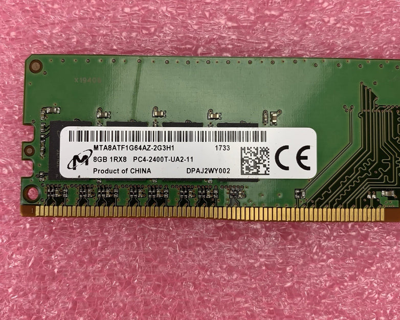 Micron MTA8ATF1G64AZ-2G3H1 PC4-2400T-UA2-11 8GB 1Rx8 Desktop Memory RAM