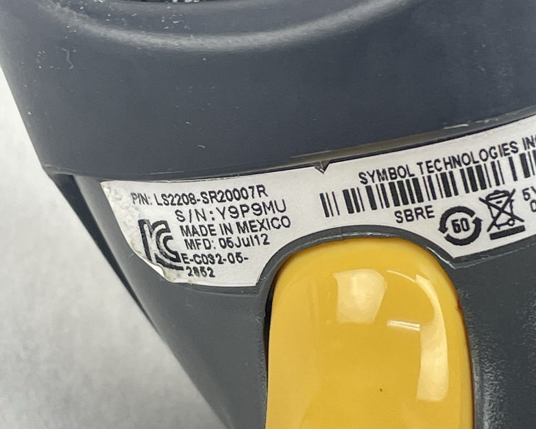 Symbol Cyclone Barcode Scanner LS2208-SR20001R-UR 5V 0.2A Lot of 3