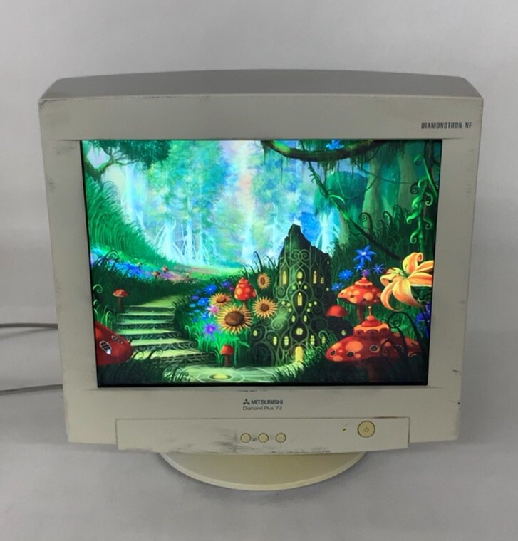 Mitsubishi Diamondtron Diamond Plus 73 CRT VGA Computer Monitor Retro Gaming
