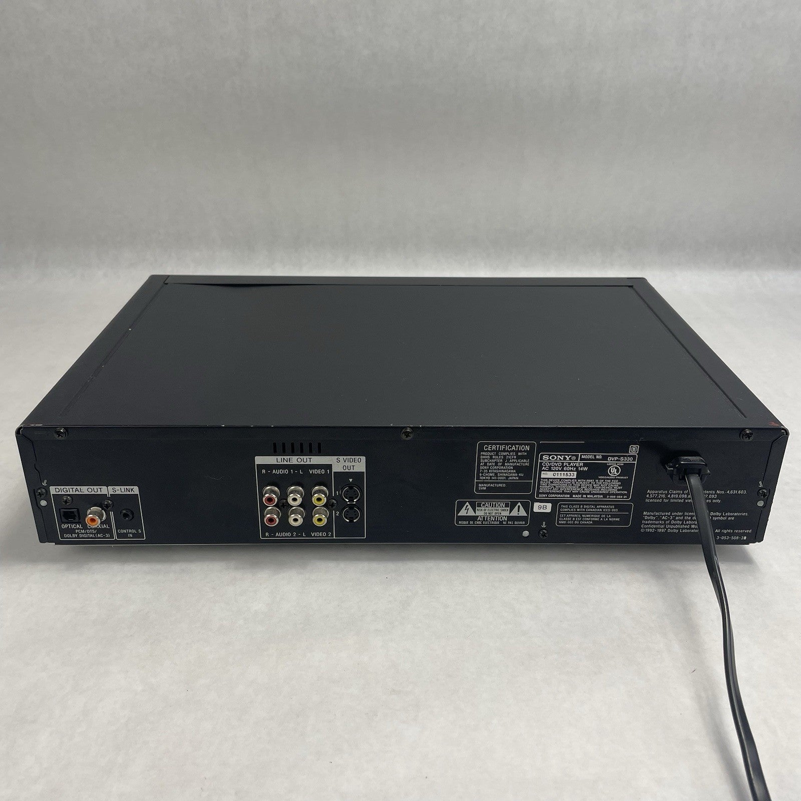 Sony DVP-S330 DVD/CD/Video Player Tested7