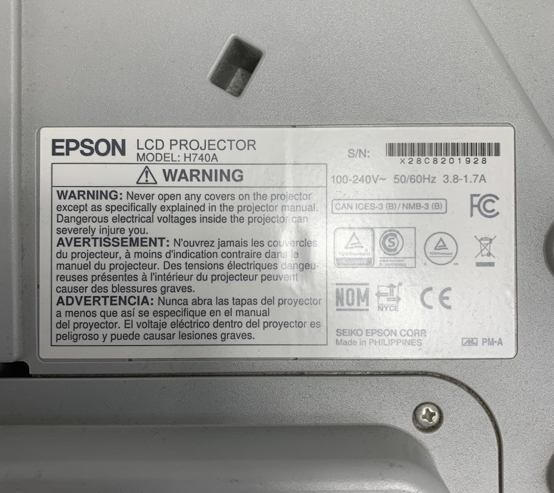 Epson PowerLite 695Wi H740A LCD Lamp Projector 1518 Lamp Hours - No Remote7