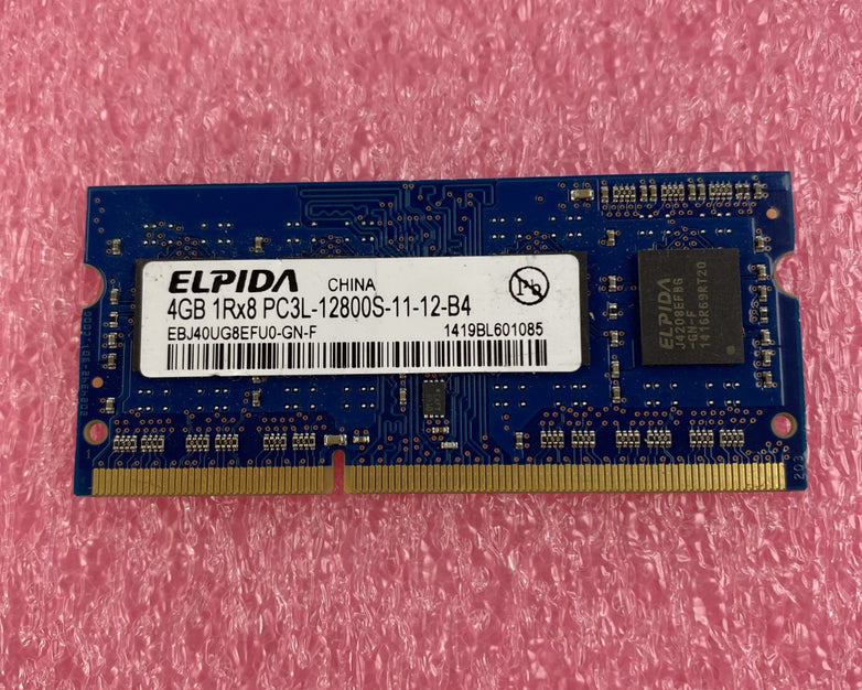 Elpida 4GB DDR3L PC3L-12800S Laptop Memory Ram EBJ40UG8EFU0-GN-F - Lot of 4