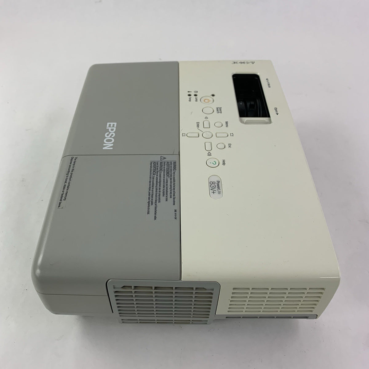 Epson H371A PowerLite 83+ LCD Projector - Tested No Remote 0 Lamp Hours3