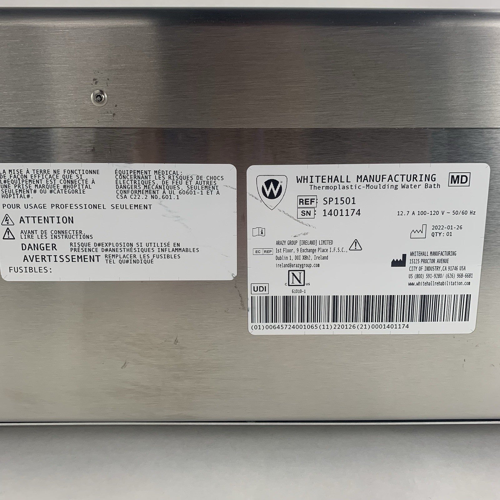 Forma-Splint SP1501 Whitehall Thermal Moulding Water Bath No Outlet w/ Lids9
