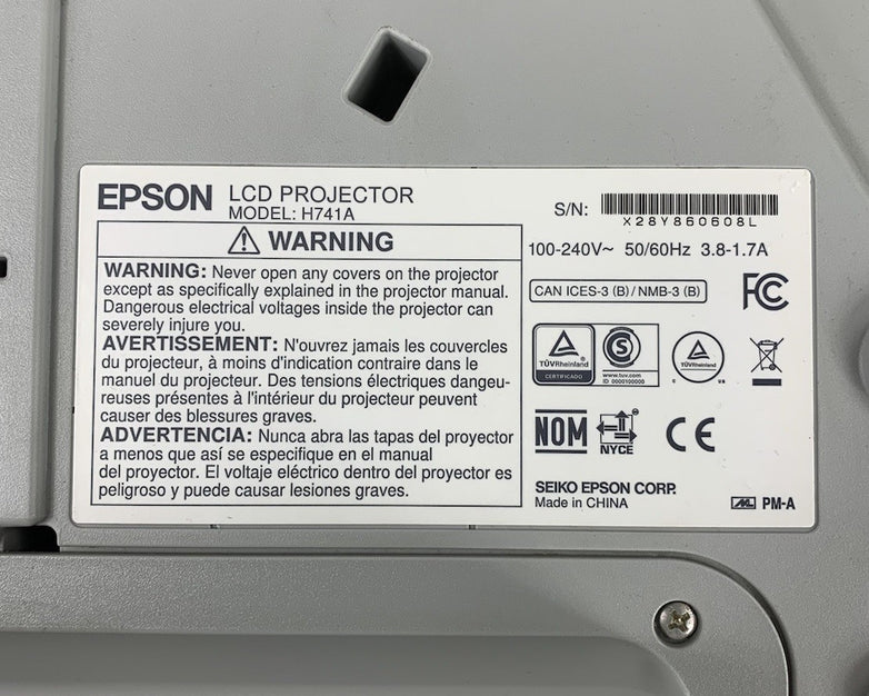 Epson H741A BrightLink 685Wi LCD Projector 3285 Lamp Hours
