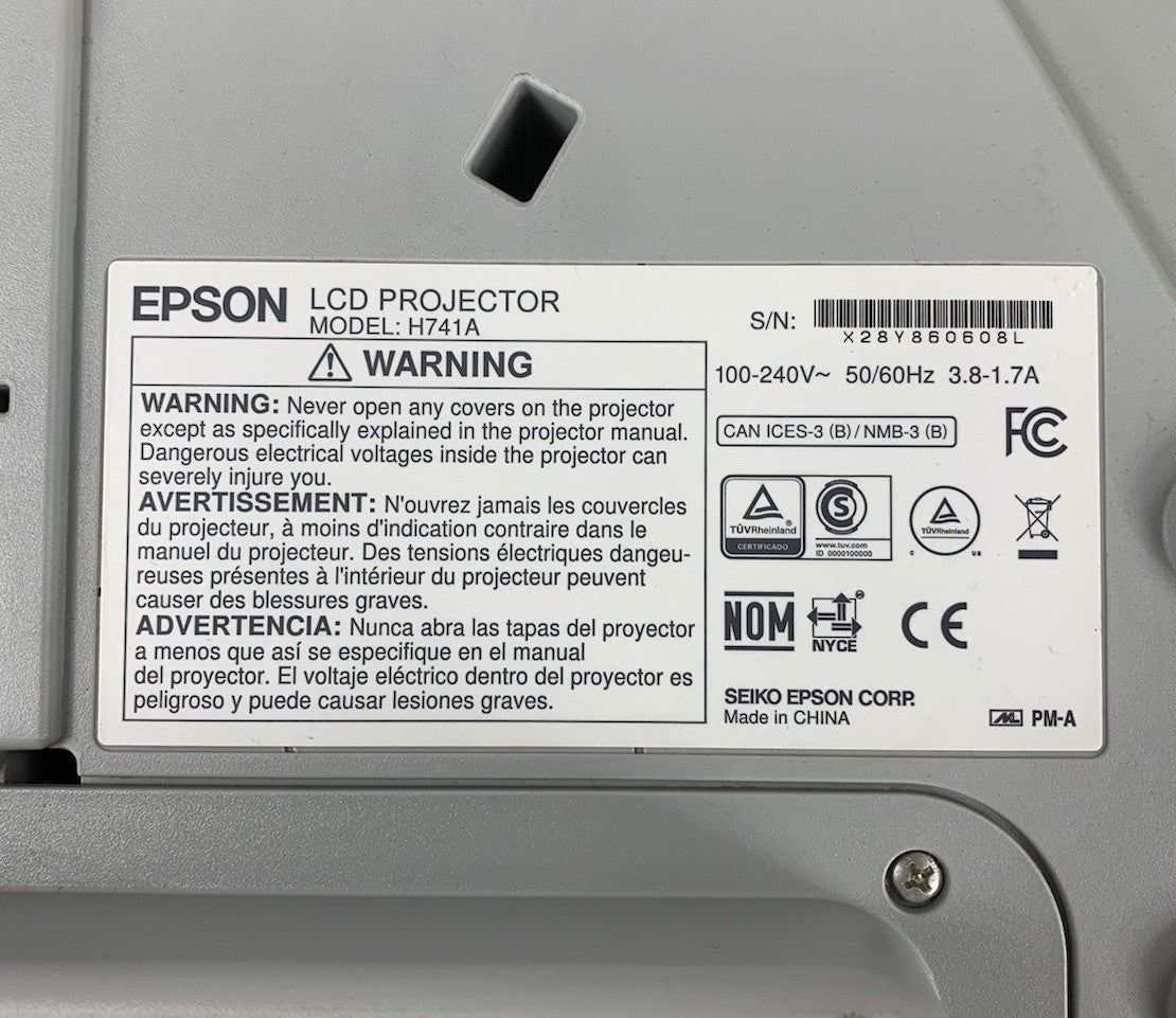 Epson H741A BrightLink 685Wi LCD Projector 3285 Lamp Hours