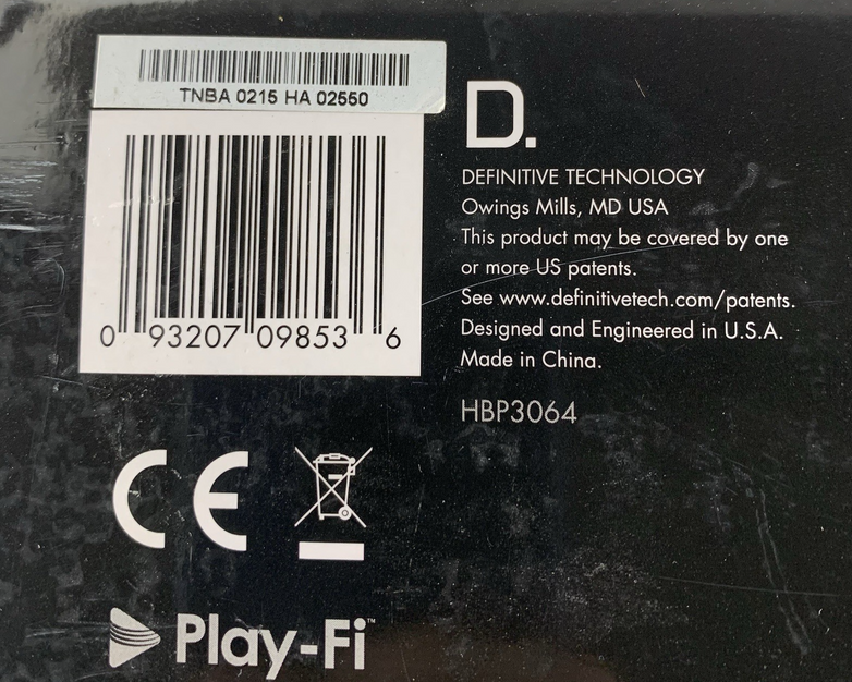 Definitive Technology W Adapt Pre-Amp Wireless Music Adapter - Untested