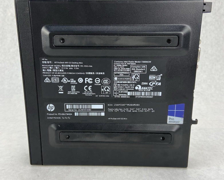 HP ProDesk 600 G2 Micro Intel Core i5-6500T 2.5GHz 8GB RAM No HDD No OS