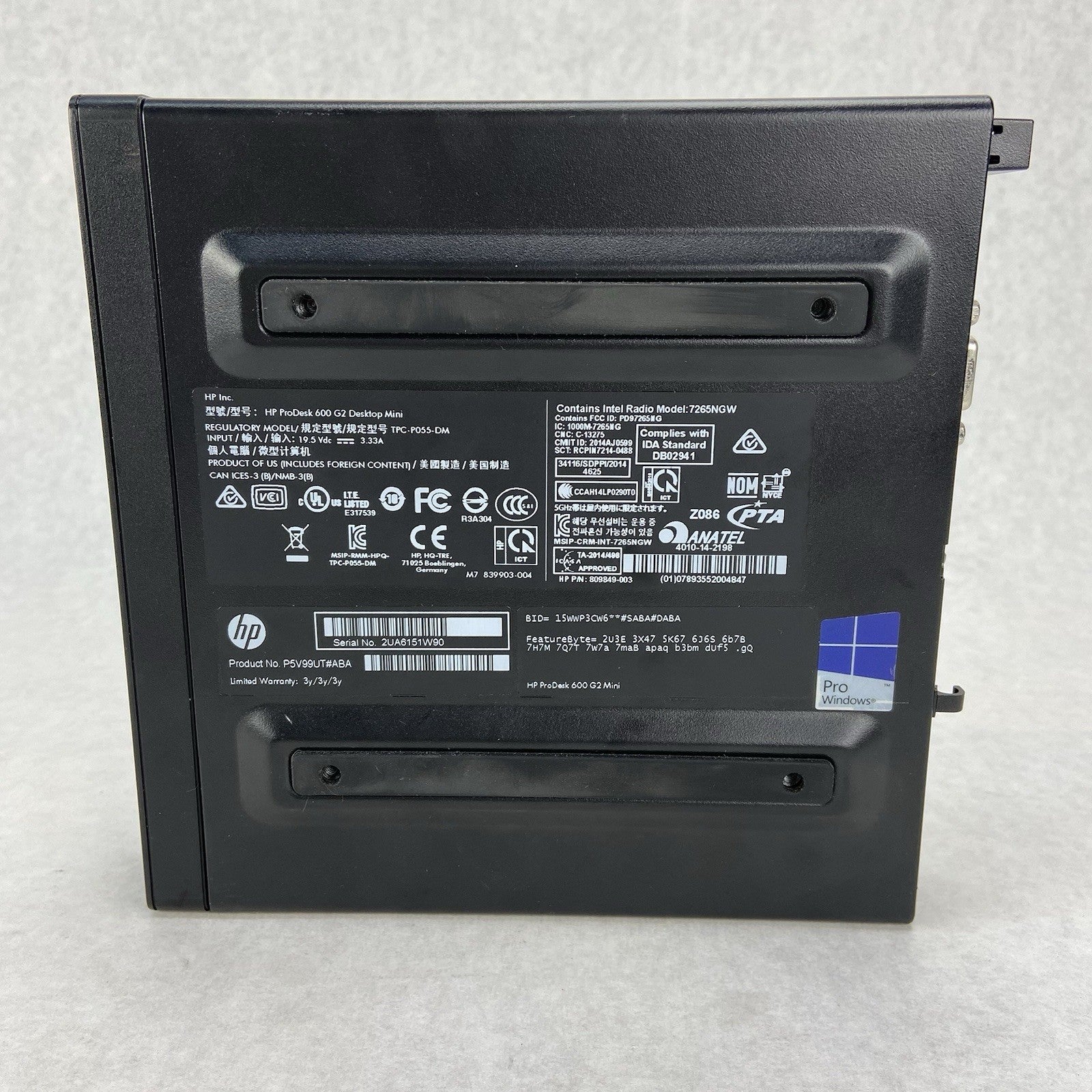 HP ProDesk 600 G2 Micro Intel Core i5-6500T 2.5GHz 8GB RAM No HDD No OS2