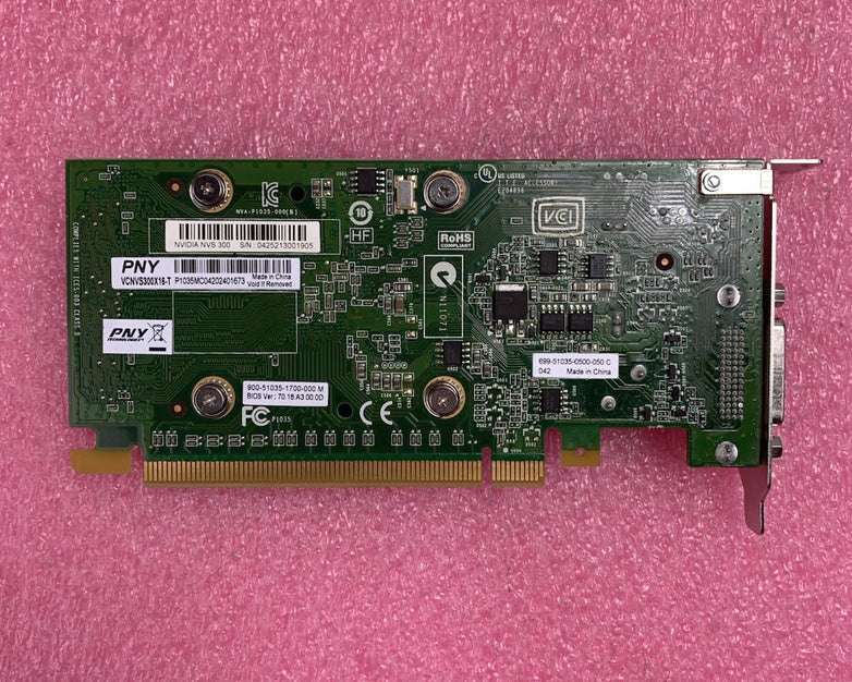 PNY Nvidia NVS 300 512MB PCI-E Video Graphics Card