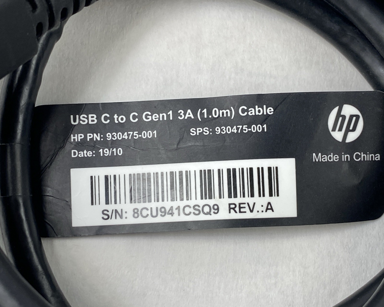 HP 930475-001 USB Type-C Male to Male Cable Lot of 5