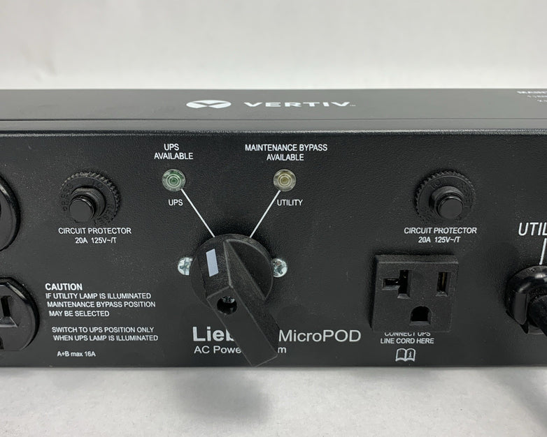 Vertiv MP2-120C Liebert Micro POD AC Power System -  2U 19in Rack-mounted