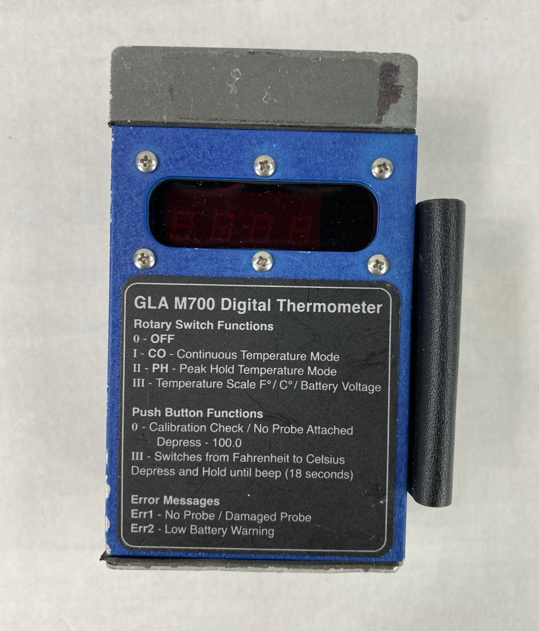 GLA M700 Digital Livestock Thermometer - Parts or Repair