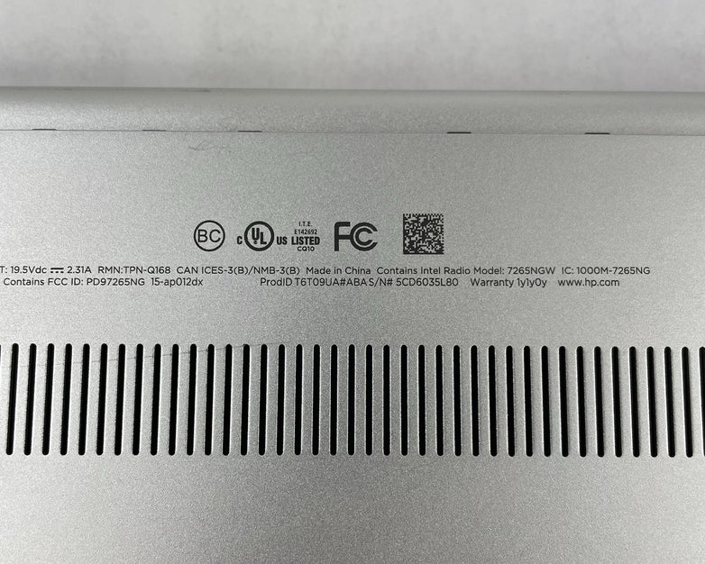 HP Spectra x360 15.6" i7-6500U 2.50 GHz 16 GB RAM No SSD/OS/AC