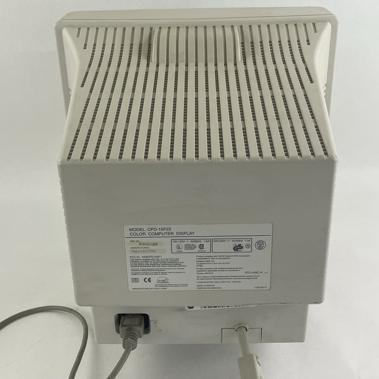 Gateway CPD-15F23 15"  CRT PC Monitor Tested6