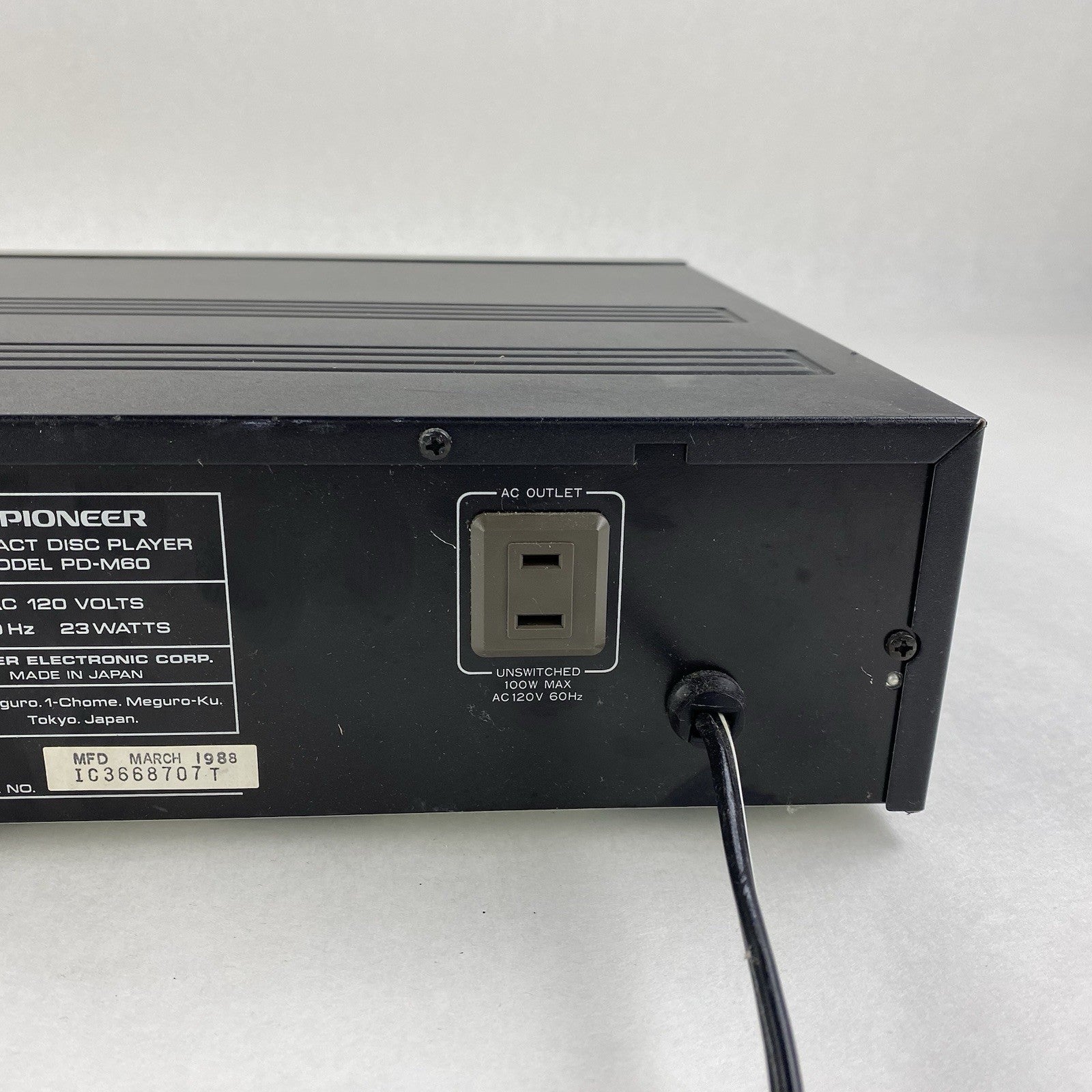 Pioneer PD-M60 Multi-Disc Compact Disk Player No Remote Tested