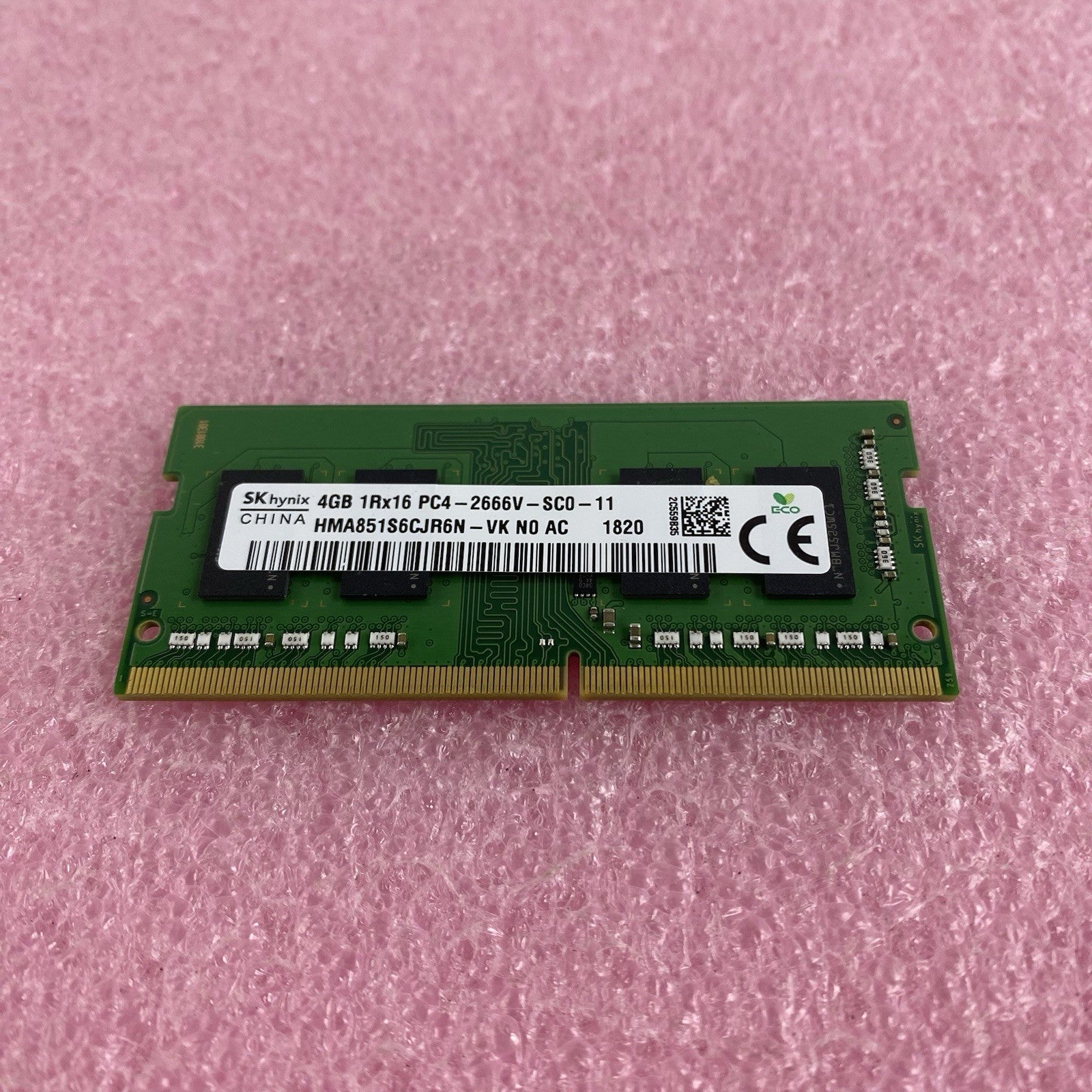 SK Hynix HMA851S6CJR6N-VK X2 4GB 1Rx16 PC4-2666V-SC0-11 Computer Ram Lot of 21