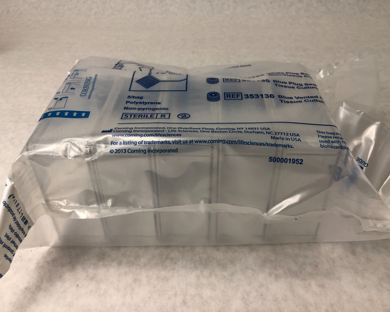 Falcon 353136 250ML Flask Canted Neck BLue Vented Cap Sterile Lot of 10