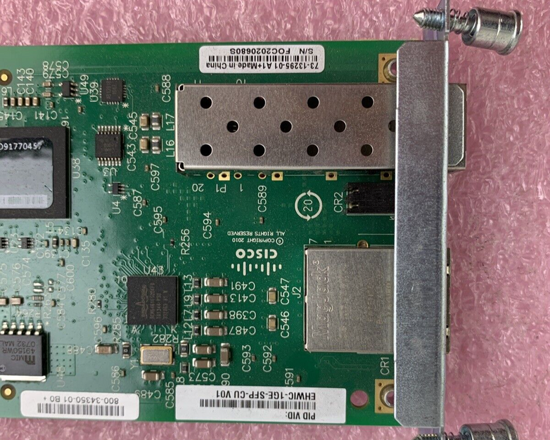 Cisco EHWIC-1GE-SFP-CU 800-34350-01 High Speed Wan Interface Card - Tested
