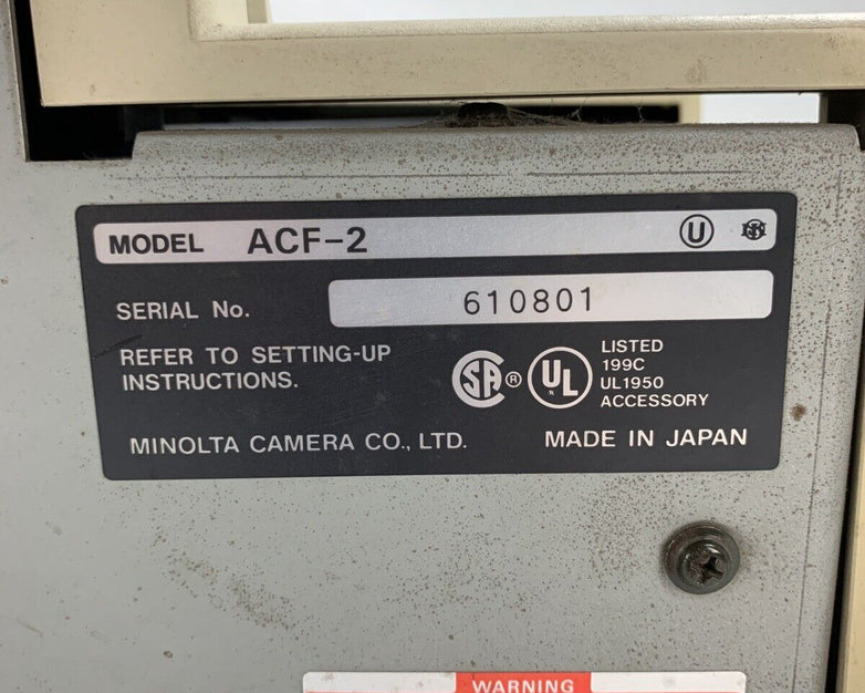 Minolta ACF-2 Microform Scanner Roll Film Carrier W/ Lens from Minolta RP 609Z