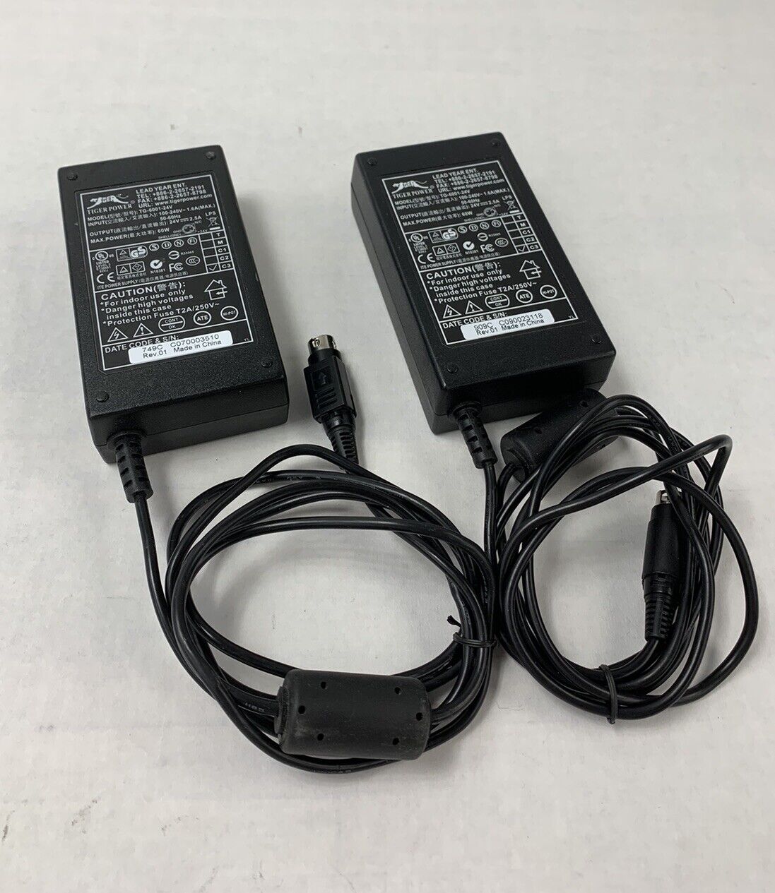 Tiger TG-6001-24V Power Supply (Lot of 2)