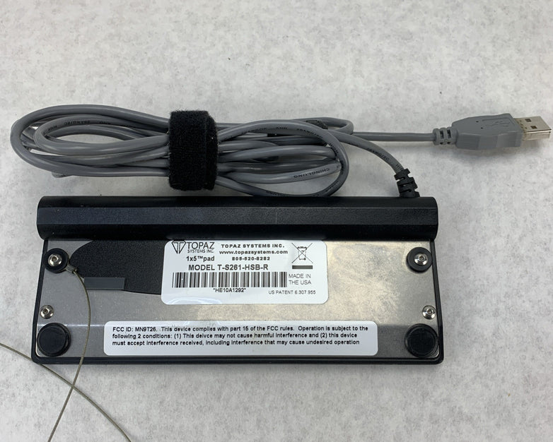 Topaz SignatureGem 1x5 T-S261-HSB-R HID USB Electronic Signature Capture Pad
