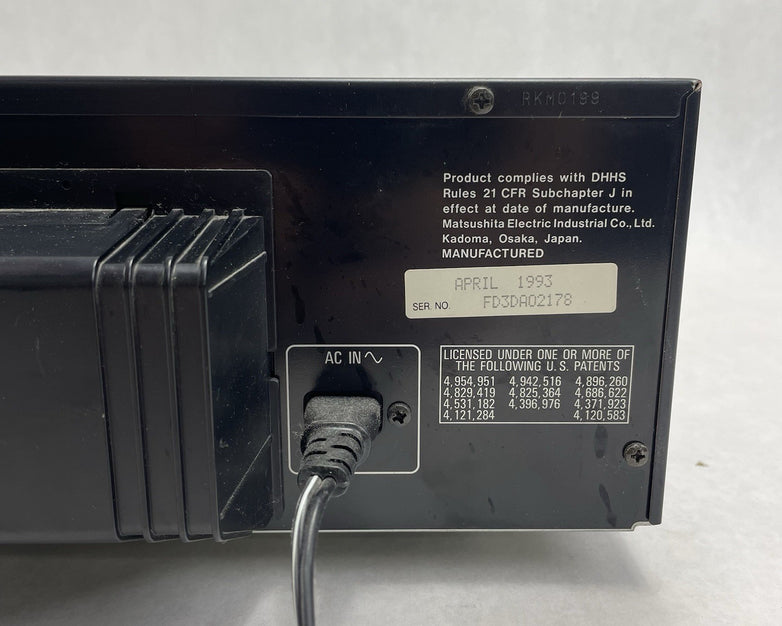 Panasonic SL-PD347 5 Disc CD Changer Player Rotary Carousel Tested No Remote