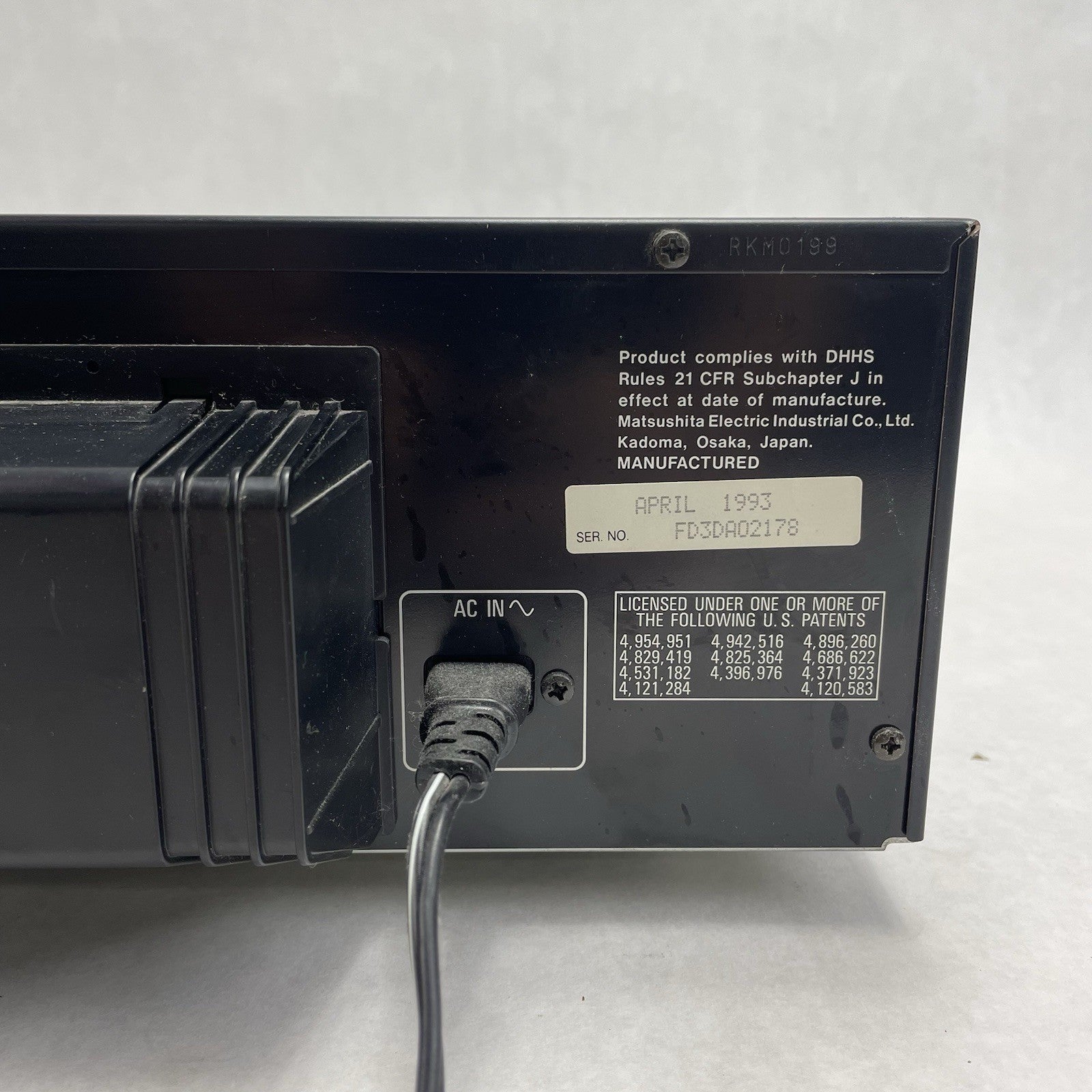 Panasonic SL-PD347 5 Disc CD Changer Player Rotary Carousel Tested No Remote