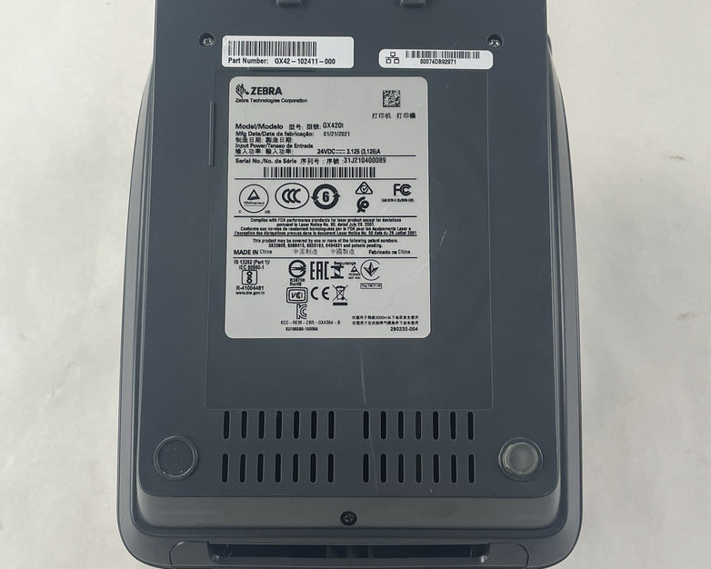 Zebra GX420T Thermal Label Printer 25,400,089pgc Parts or Repair