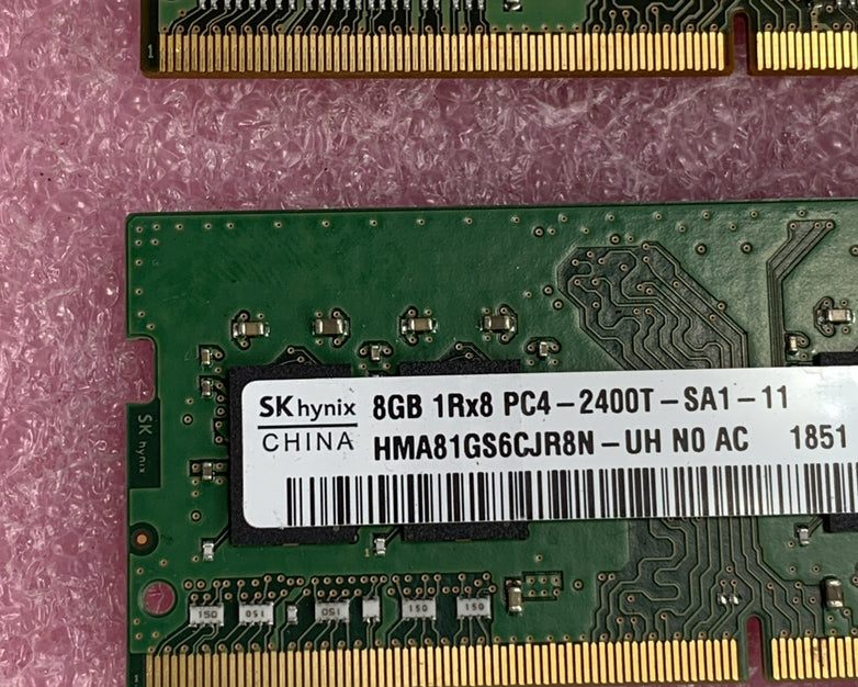 SK Hynix 8GB DDR4 PC4-2400T Laptop RAM HMA81GSAFR8N-UH - Lot of 2 - Tested