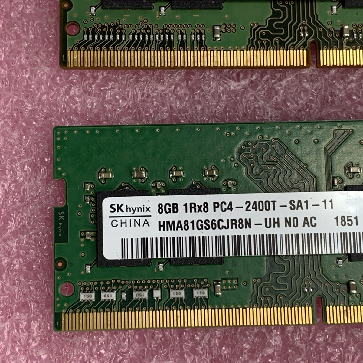 SK Hynix 8GB DDR4 PC4-2400T Laptop RAM HMA81GSAFR8N-UH - Lot of 2 - Tested2
