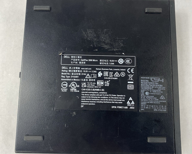 Dell OptiPlex 3090 Micro Intel Core i5-10500T 2.3GHz 2x8GB RAM No HDD/OS/AC