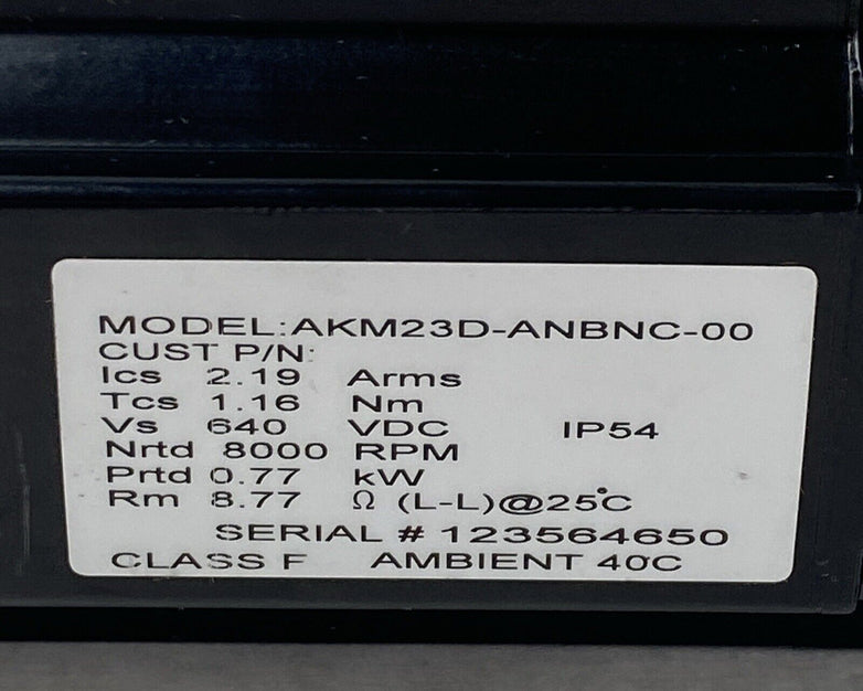 Kollmorgen AKM23D-ANBNC-00 High Precision Servomotor