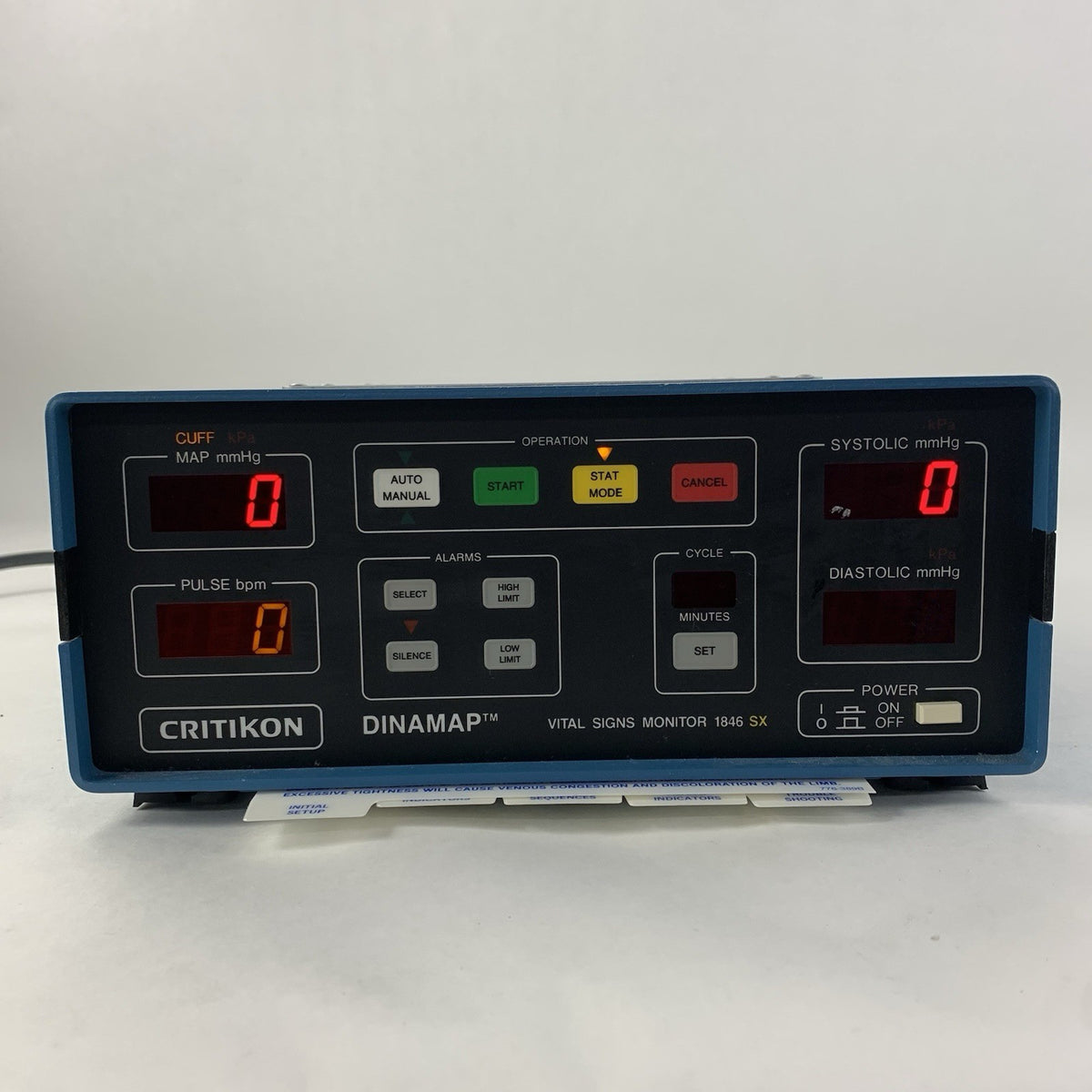 Critikon Dinamap Vital Signs Monitor 1846 SX - Powers On - No Cuff Included13