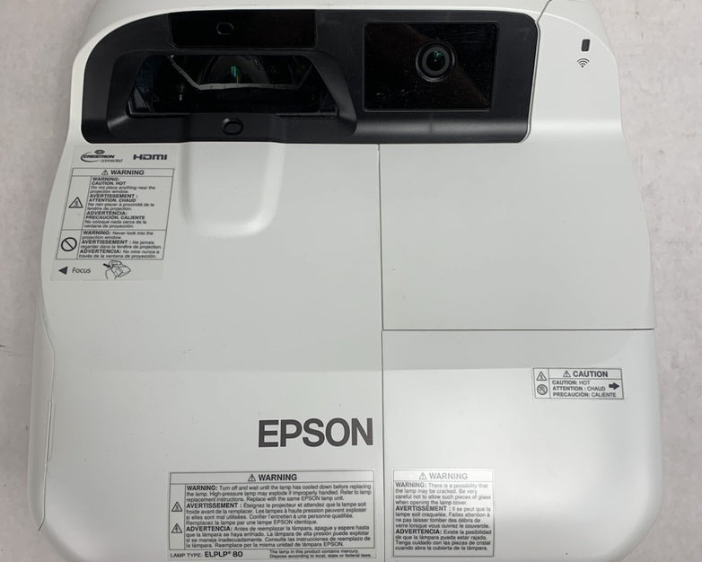 Epson BrightLink 595Wi H599A LCD Lamp Projector 2926 Lamp Hours - No Remote