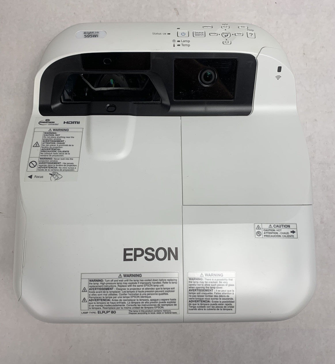 Epson BrightLink 595Wi H599A LCD Lamp Projector 2926 Lamp Hours - No Remote5