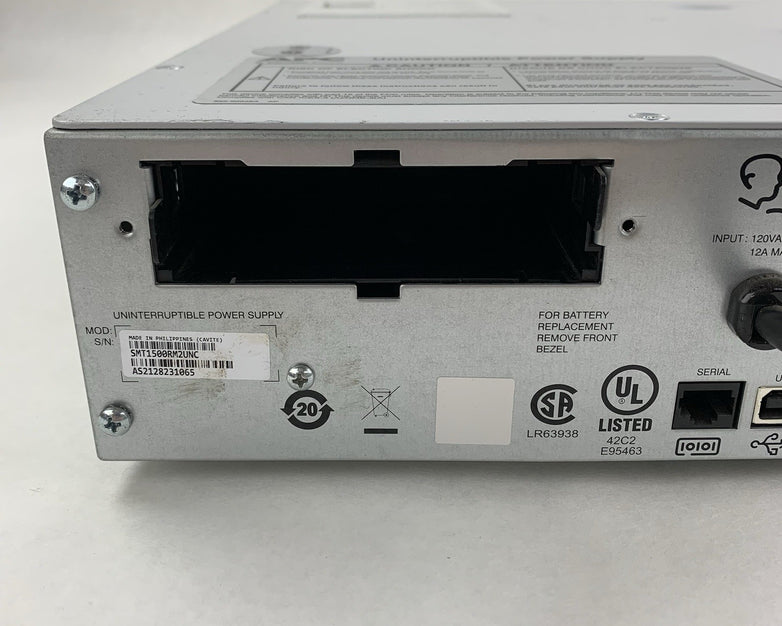 APC SMT1500RM2UNC Smart Connect Backup UPS 1500VA No Batteries No Caddy