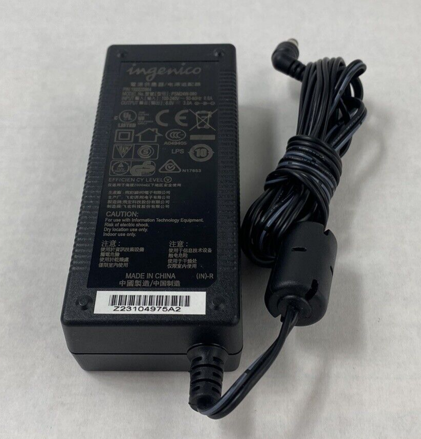 Lot of 2 Genuine OEM Ingenico PSM24W-080L6 24W 8V 3A AC Adapter