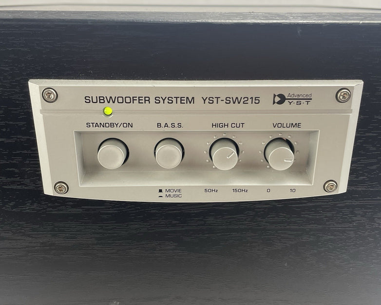 Yamaha Subwoofer YST-SW215 Powered Black Wood Grain 95 Watts