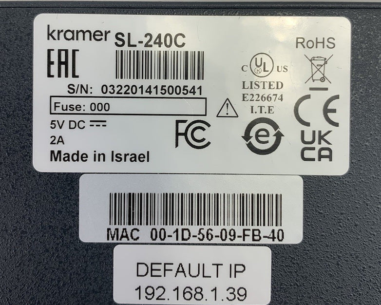 Kramer SL-240C Master/Room Controller