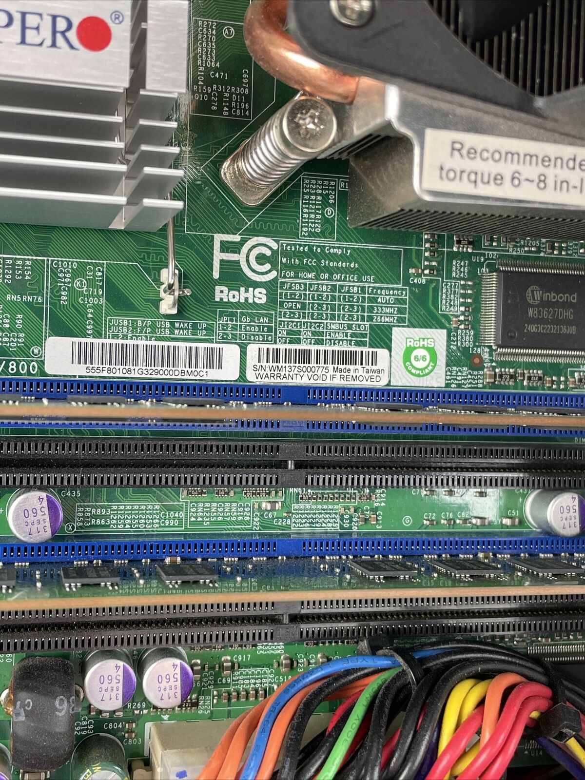 SuperMicro C2SBM-Q Motherboard Intel Core 2 Quad 2.66GHz 4GB RAM No HDD No OS