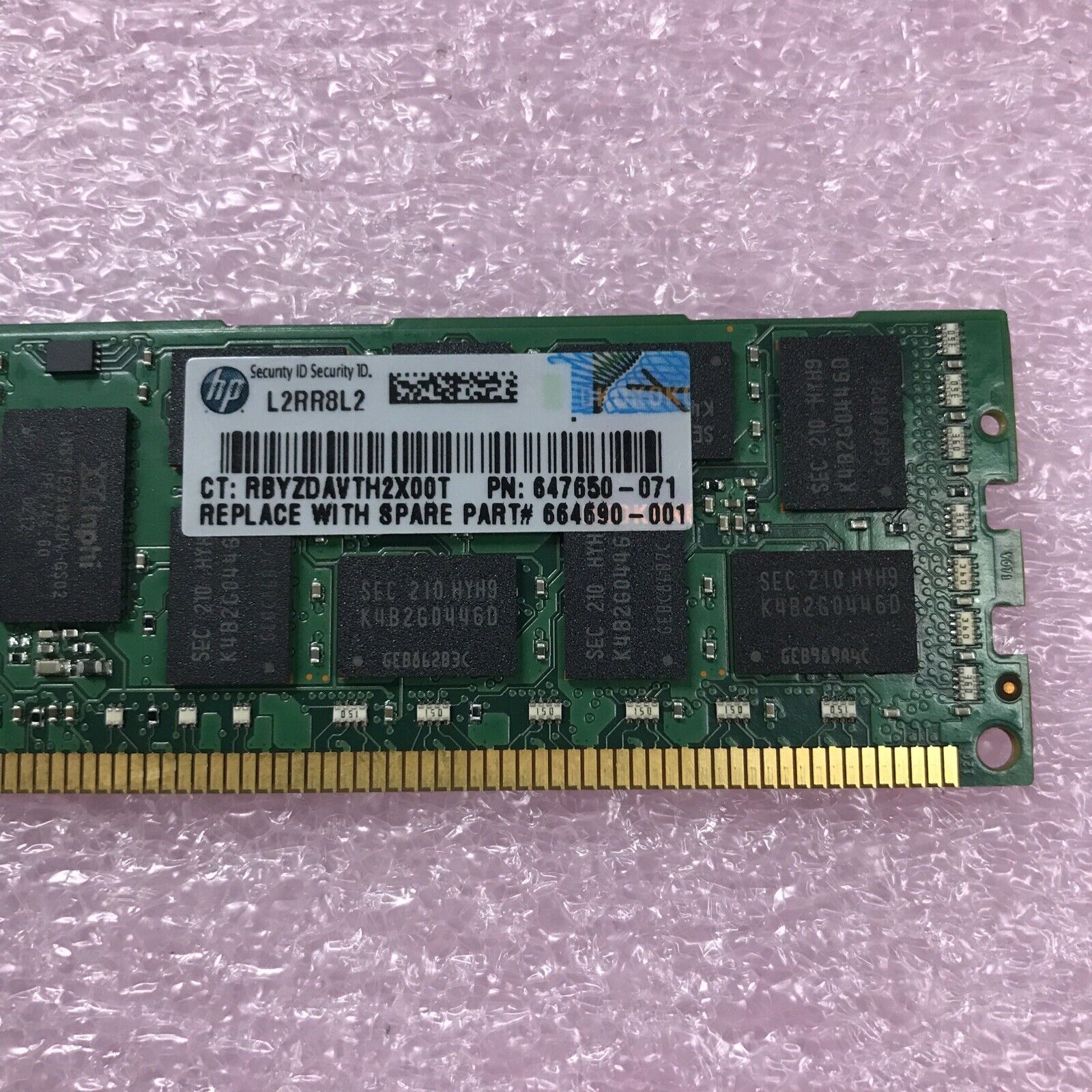 Samsung 16GB Kit 2x8GB 2Rx4 PC3L-10600R-09-11-E2-P2 Server Ram M393B1K70DH0-YH9Q