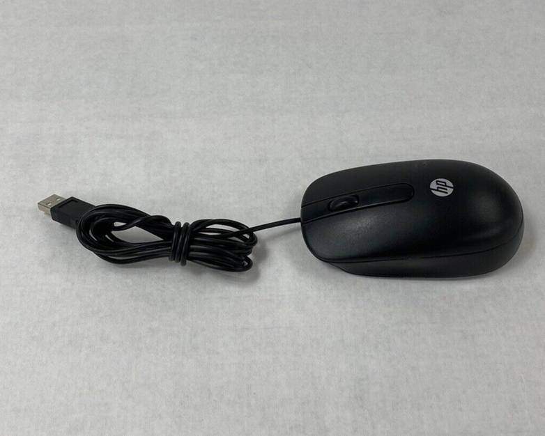 Lot of 4 HP 672652-001 USB 2 Button Optical Mouse Black Tested