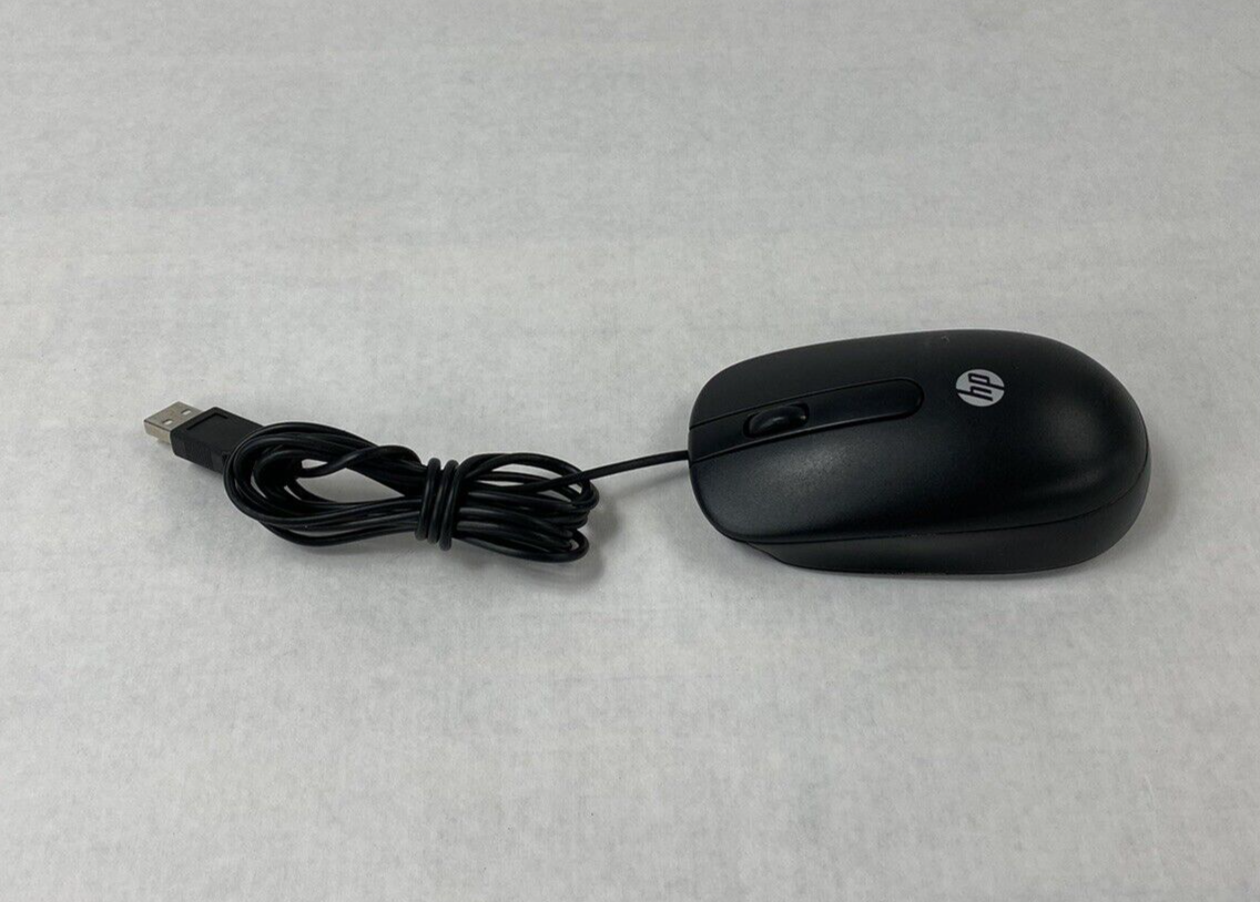 Lot of 4 HP 672652-001 USB 2 Button Optical Mouse Black Tested