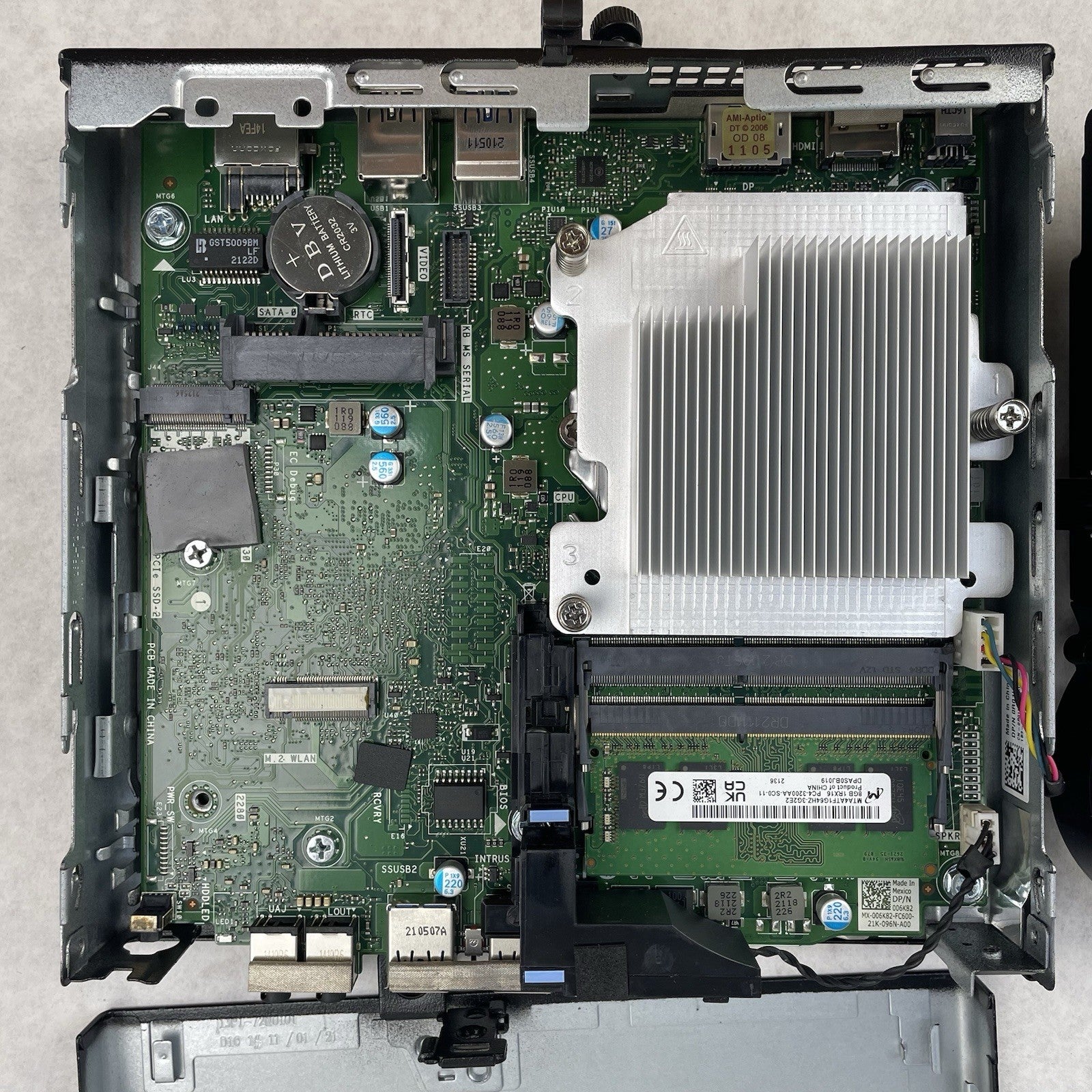 Dell Optiplex 3080 Micro i3-10100T 3.00 GHz 8 GB RAM W/AC No SSD/OS12