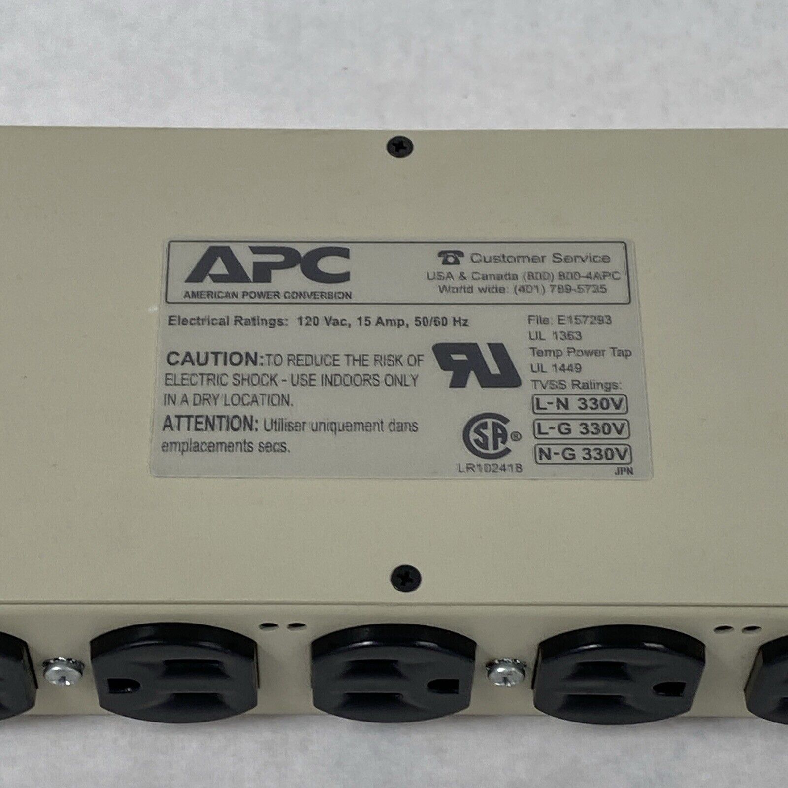 APC NET9RM SurgeArrest Network 9-Outlet Power Distribution