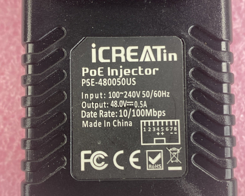 iCreatin PSE-480050US 48V PoE Power Injector Ethernet Adapter Lot 5